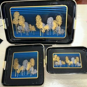 Vintage Japan Trays Set/3